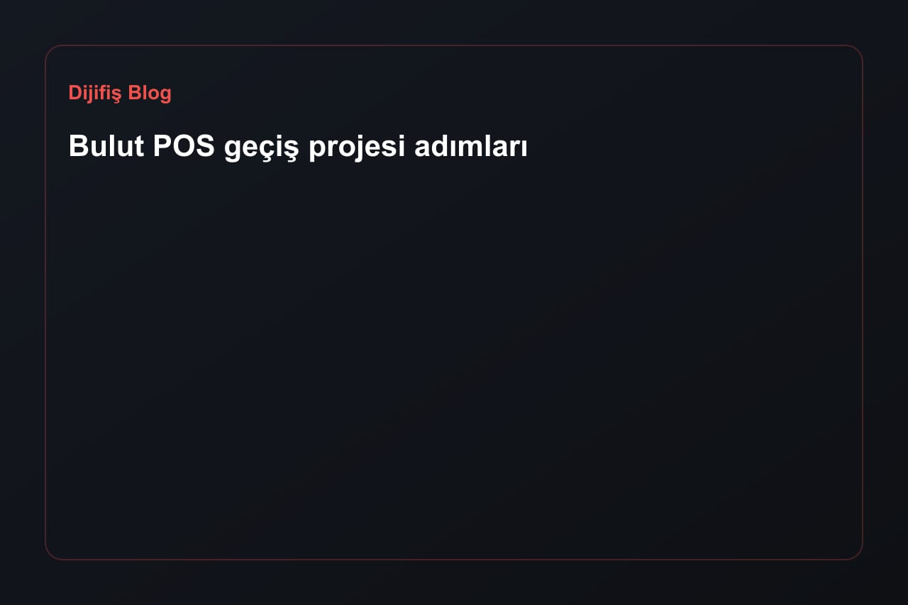 Cloud POS migration project steps