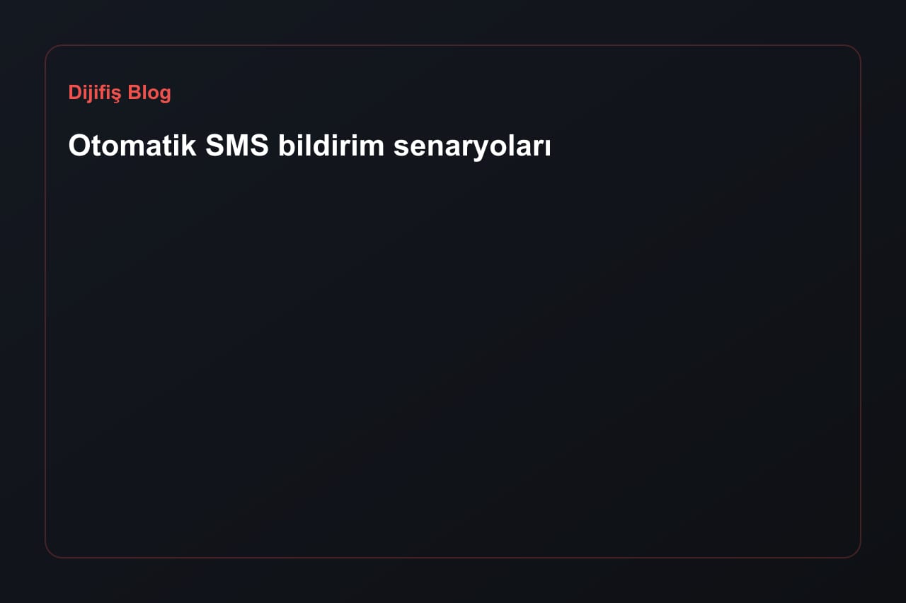Automated SMS notification scenarios