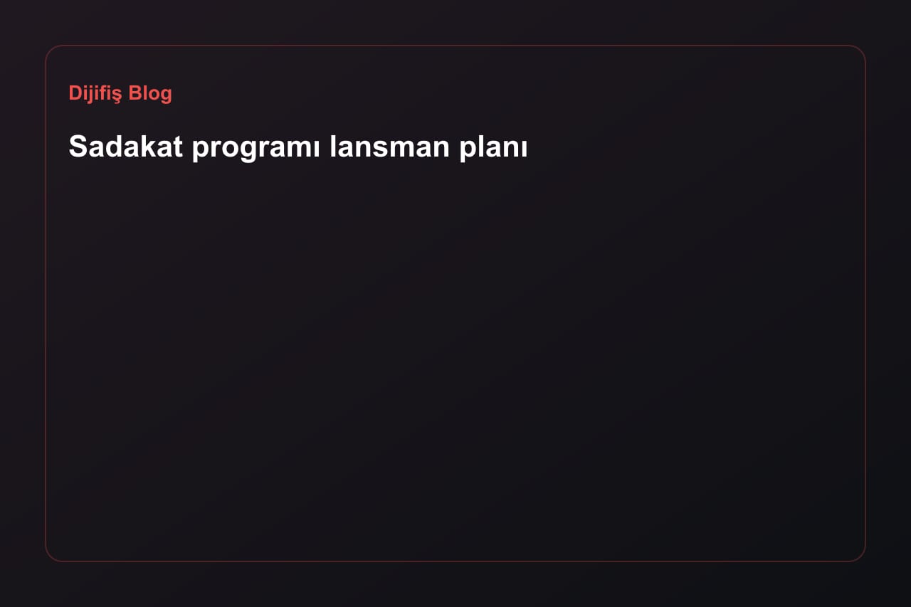 Loyalty program launch plan