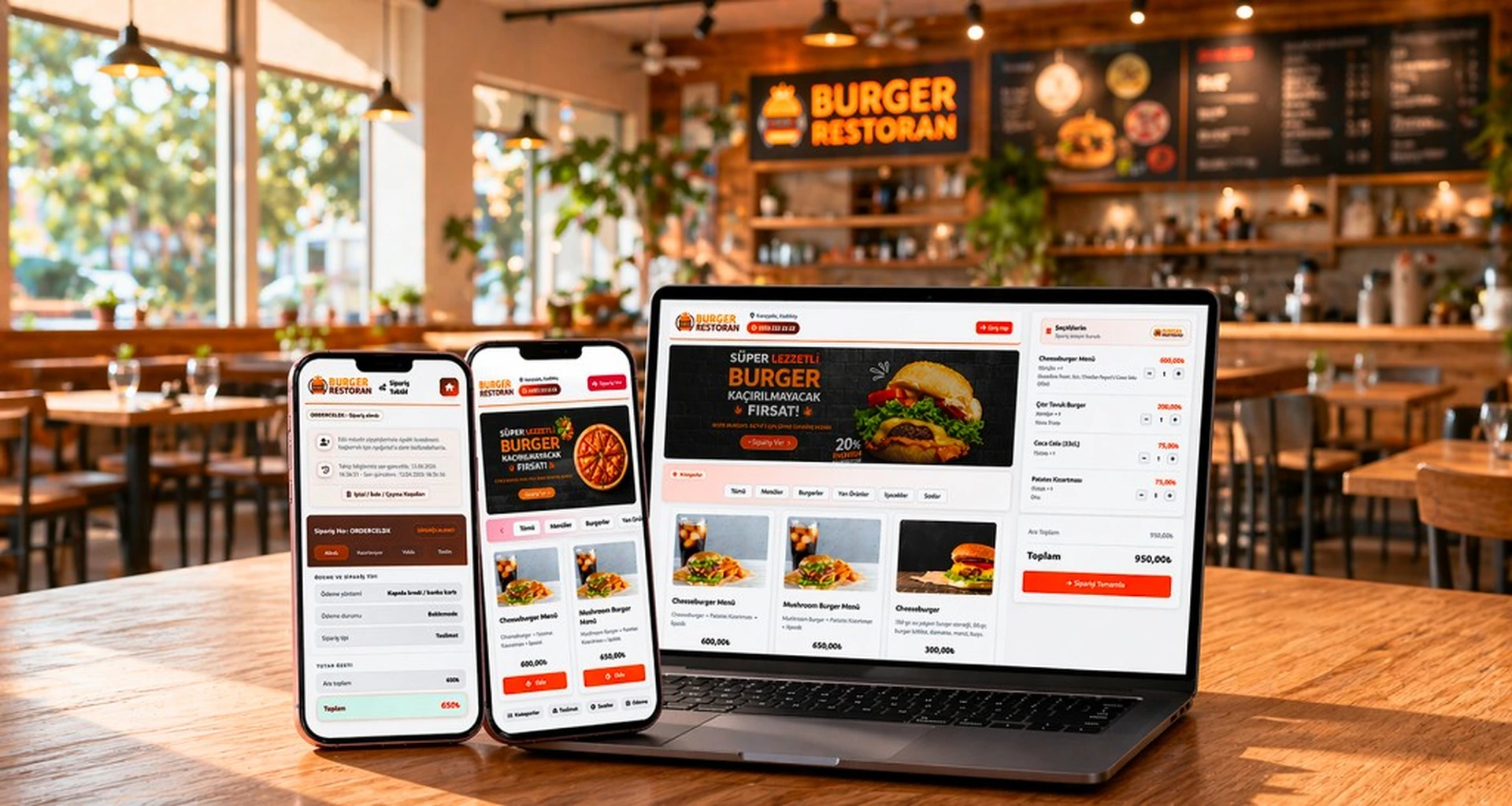Dijital sipariş paneli — FoodEmp