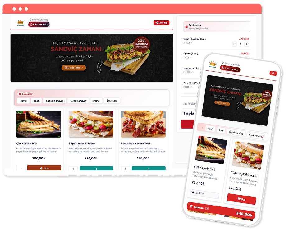 Pastane online sipariş — FoodEmp