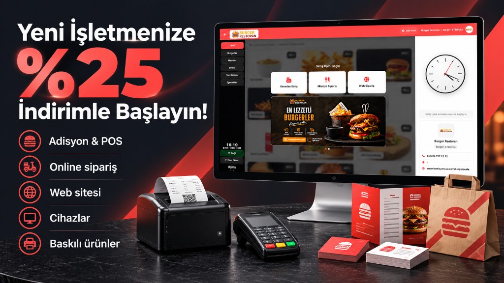 Counter, table and web ordering system
