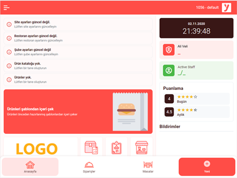 Partner FoodEmp Yönetim Paneli