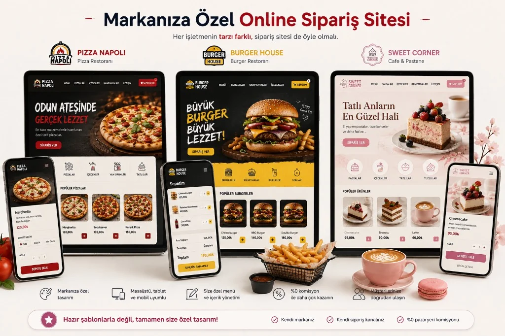 Branded desktop and mobile ordering page