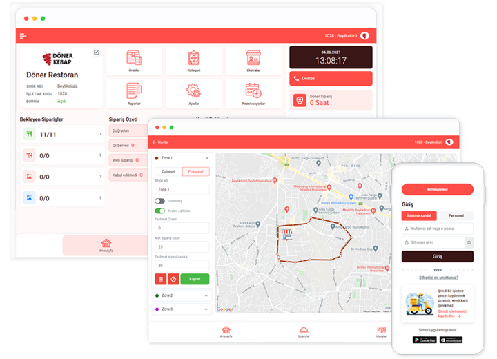 Online Yemek Sipariş Sistemi Yönetim Paneli