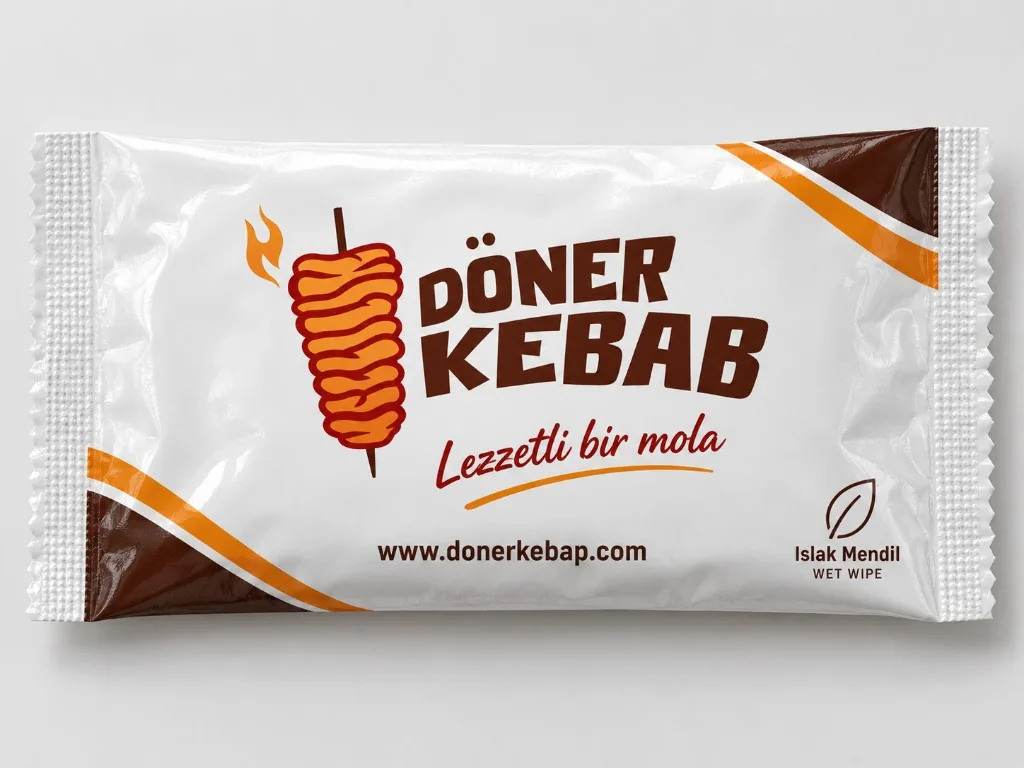 Printed wet wipe