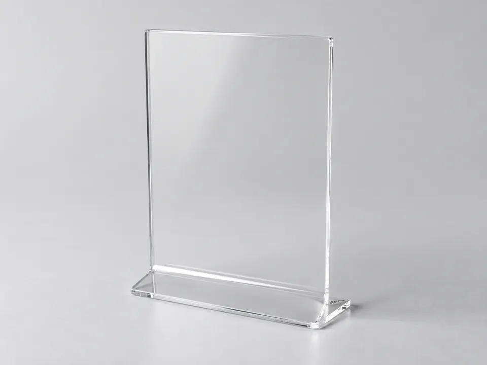 Desktop plexiglass stand