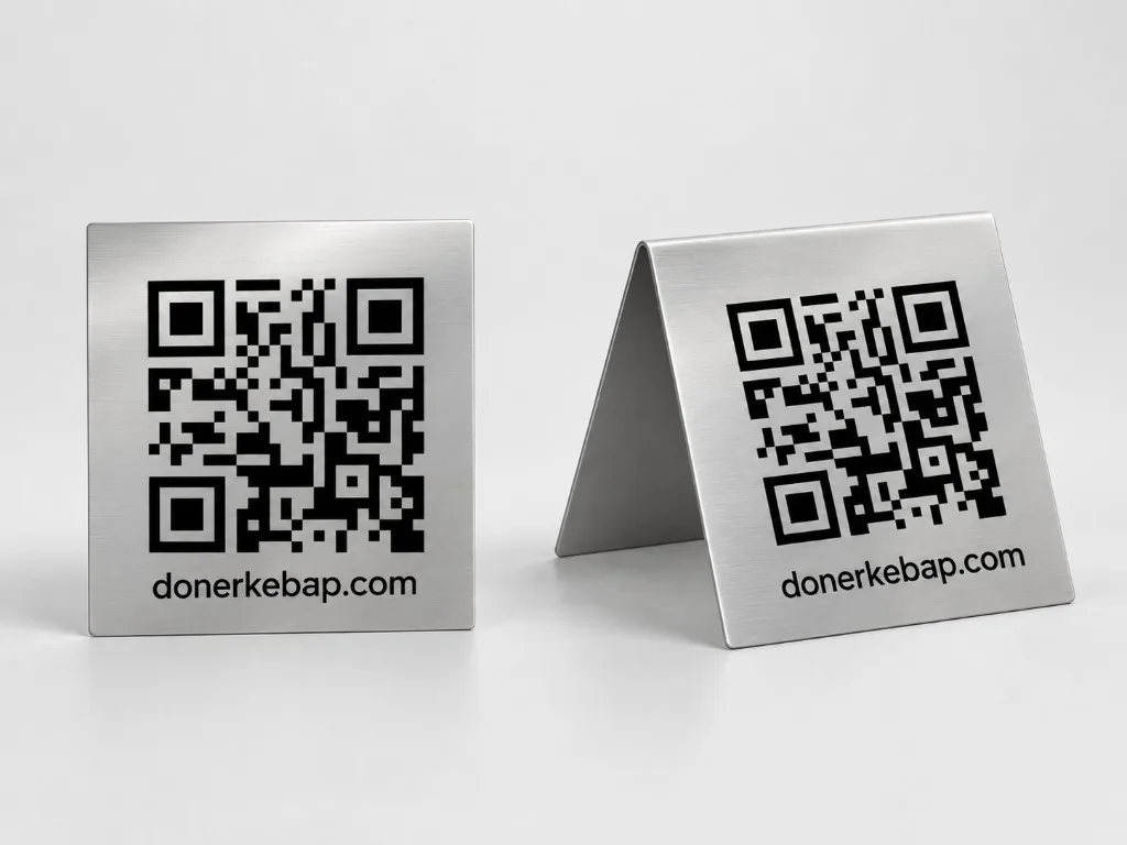 Metal QR menu stand